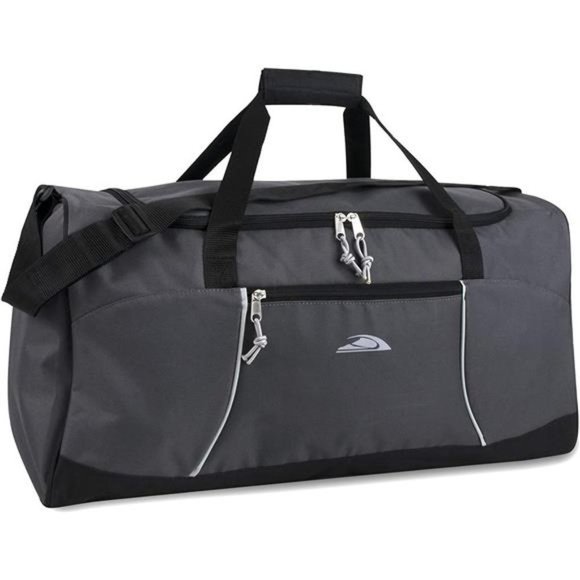 LIGHTWEIGHT Canvas Duffle Bags For Men & Women Grey 1